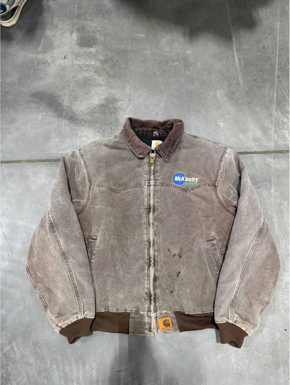 Vintage Carhartt Santa Fe Jacket Sun Faded Gray Size L